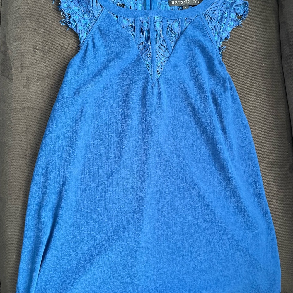 Brixon Ivy Blue Lace Top